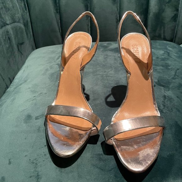 Schutz "Luriane" Silver Sling Backs - size 10B - Picture 2 of 4
